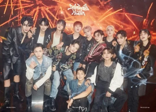 all members of SEVENTEEN, showcase of their album SEVENTEENTH HEAVEN